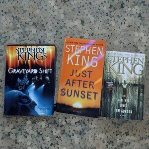 3 Stephen King Books DVD Lot Graveyard shift Just after Sunset TGWL Tom Gordon